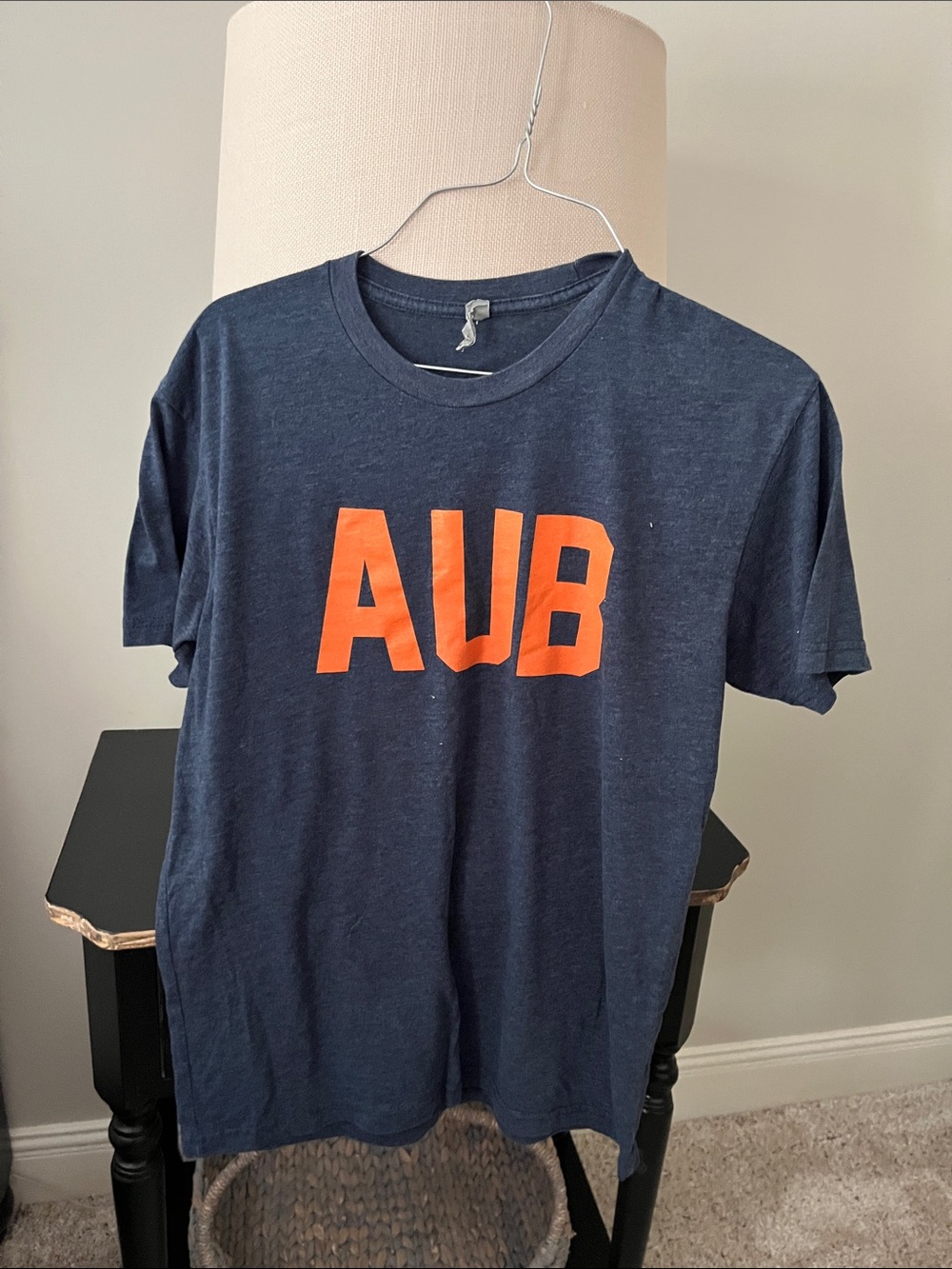 Bella Canvas Navy T-Shirt with Orange AUB Graphic